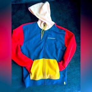 Scotch & Soda color block zip up hoodie